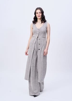 Melody (knit gray co-ord set)-Grey / XS