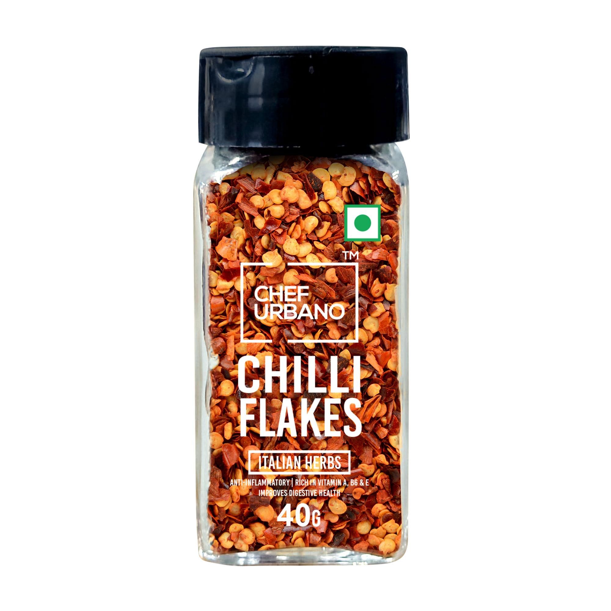 Chef Urbano Herbs Chilli Flakes Sprinkler 40 Gms (MRP: Rs. 99/-)