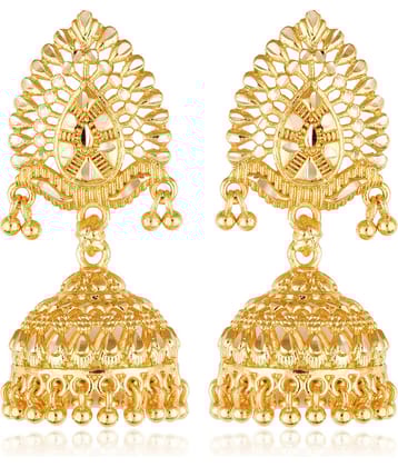 Vighnaharta South Screw back alloy Gold plated Jhumki, Jhumka, Jhumkas, Jhumki Earring for Women and Girls[VFJ1487ERG]