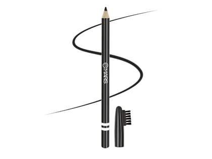 MARS Eyebrow Pencil With Spoolie, Long Lasting & Smudge Proof, High Pigmented Eyebrow Pencil 1.2 gm - Black