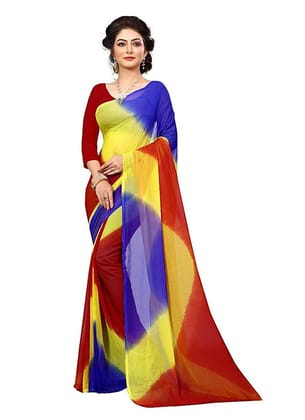 Generic Women's Chiffon Saree (Multi Color, 5 - 6 Mtrs)