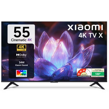 Xiaomi 138 cm (55 inch) X Ultra HD 4K Smart Google LED TV L55MB-AIN Xiaomi 138 cm (55 inch) X Ultra HD 4K Smart Google LED TV L55MB-AIN - black / 55 inches