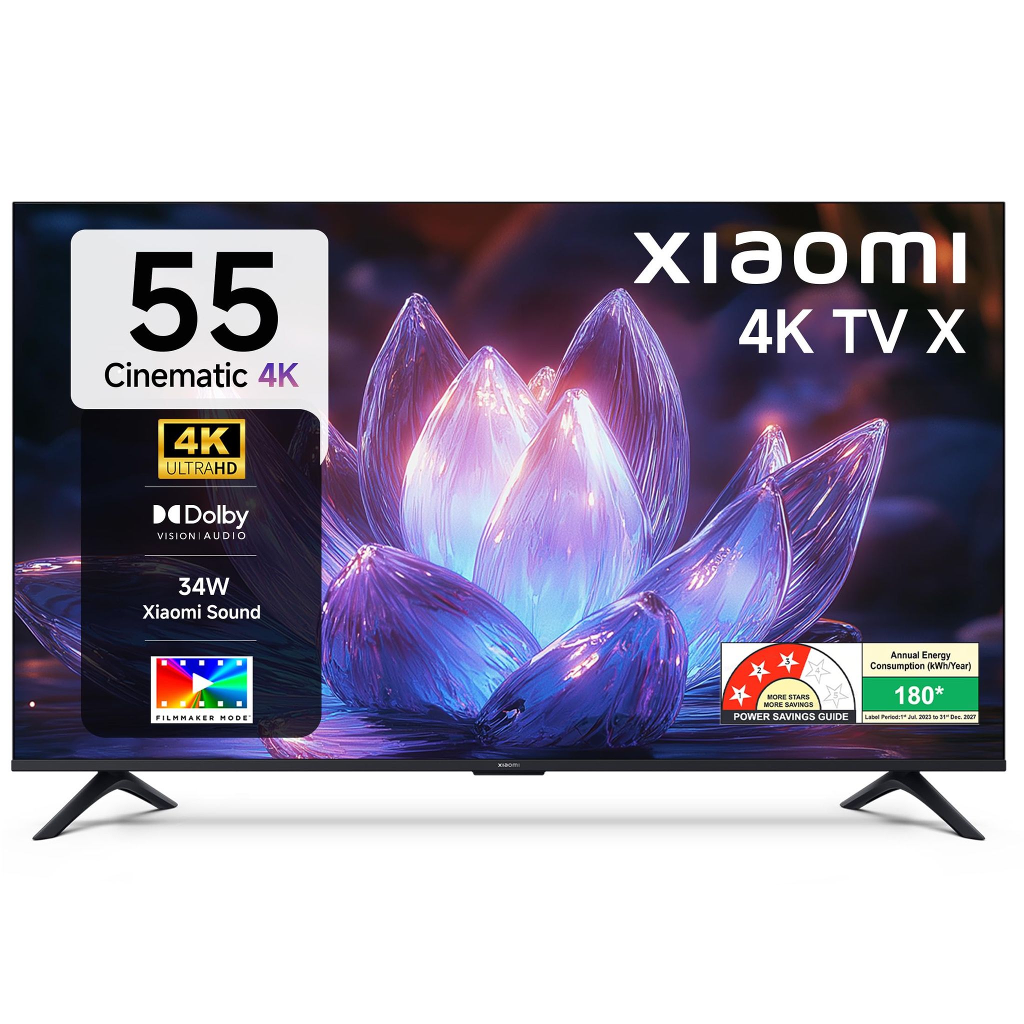 Xiaomi 138 cm (55 inch) X Ultra HD 4K Smart Google LED TV L55MB-AIN Xiaomi 138 cm (55 inch) X Ultra HD 4K Smart Google LED TV L55MB-AIN - black / 55 inches