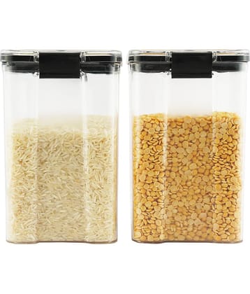 PearlPet - Black Polyproplene Food Container ( Pack of 2 )