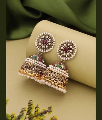 MGSV Multi Color Jhumki Earrings ( Pack of 1 )