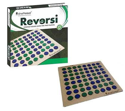 Braintastic Wooden Reversi Board Game | Flip The Coin Game | 2 Players Board Game for All Age Groups|Reversi Wooden Game Super Fun to Play