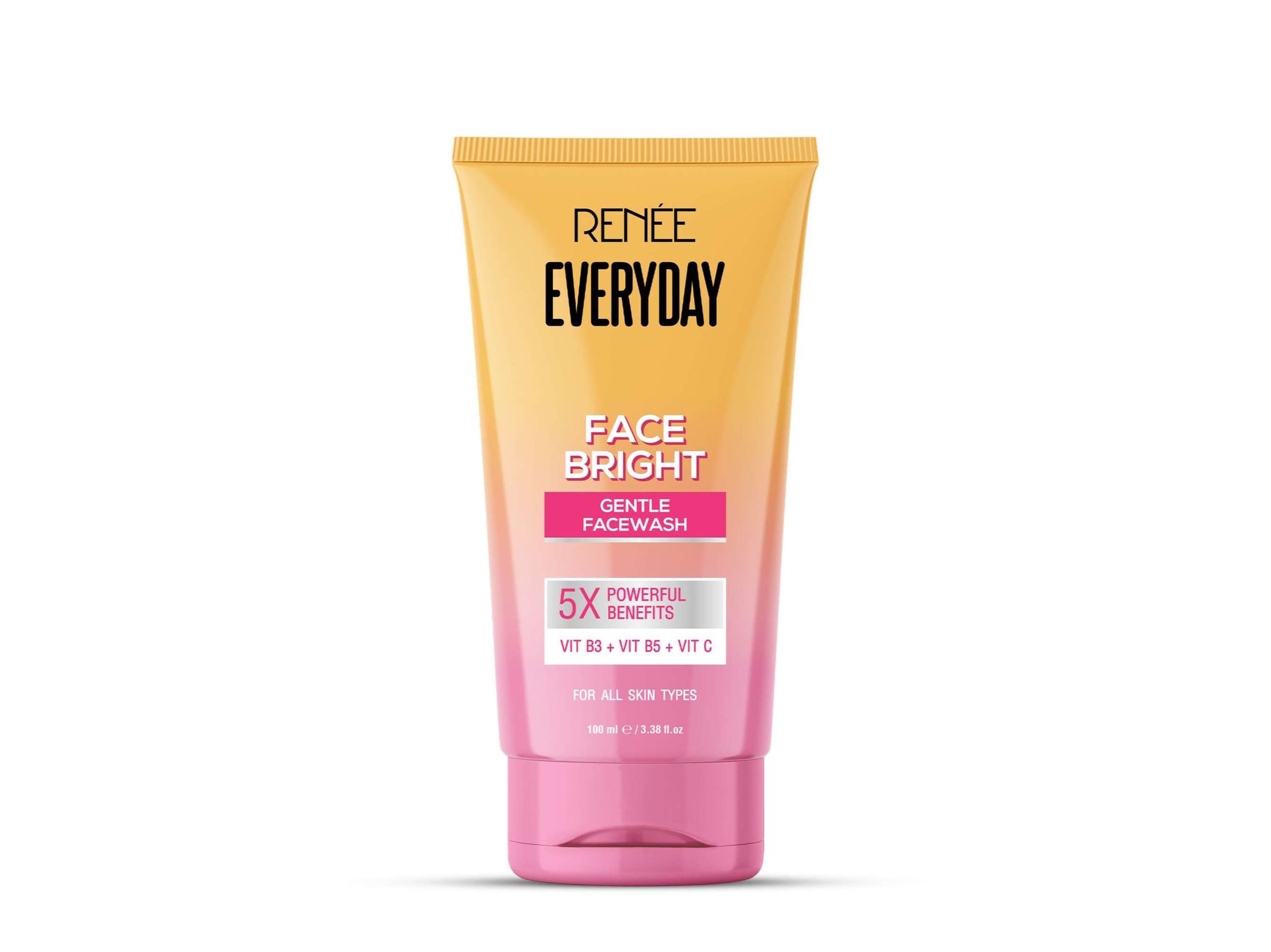 RENEE Everyday Face Bright Face wash For Fresh, Clean Skin, Hydrates, Brightens Skin, Reduces Oil, With Vitamin B3, B5, and C, 100 ml