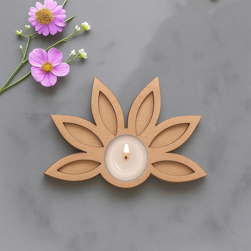 Dbeautify's Flower Tea Light Holder - Pooja Needs | Buy online on ZillyBuy