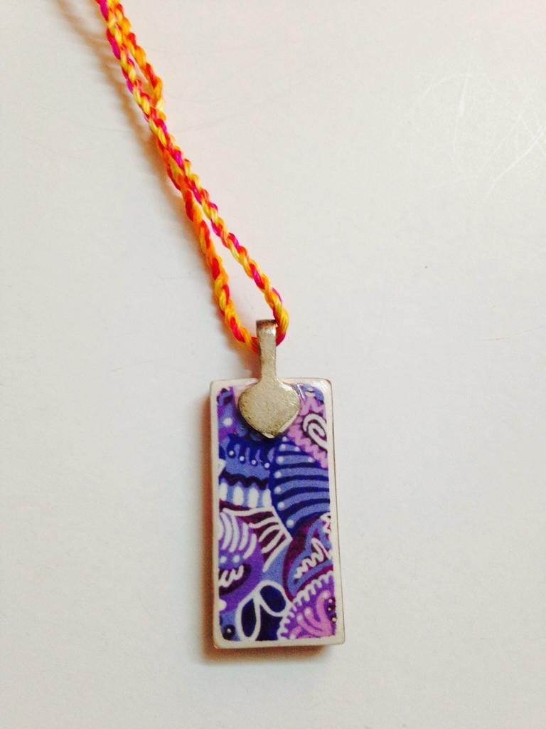 Love-alicious Rectangle Glass Pendant