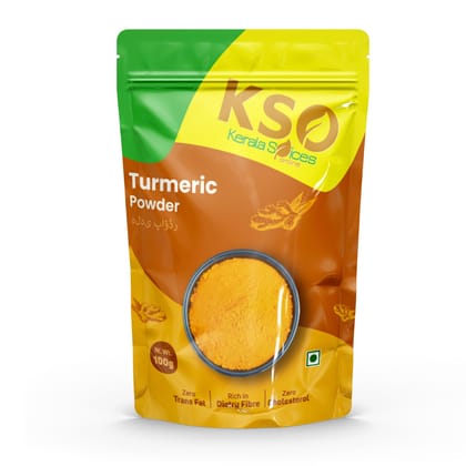 Kerala Spices 100% Pure and Natural Turmeric Powder 100 gm Vibrant Color and Earthy Flavor Additives and Preservatives Free Haldi Powder
