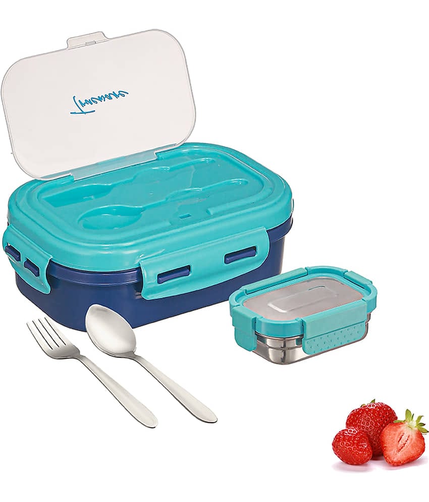 Trueware - Blue Stainless Steel Insulated Lunch Box ( Pack of 1 )