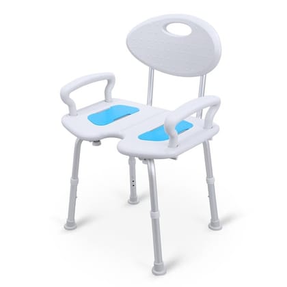KosmoCare RX122 Crest Series Shower Bench With Backrest & Amrest