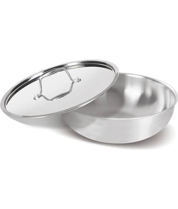 Milton Pro Cook Triply Stainless Steel Tasla with Lid, 22 cm / 2.2 Litre