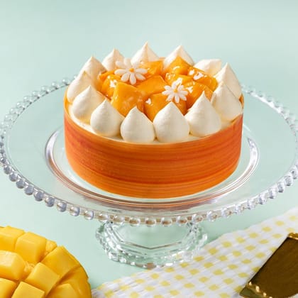Eggless Fresh Mango Cream Cake [525g]
