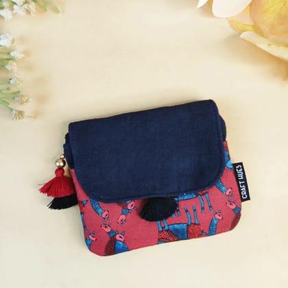 MINI FLAP WALLET- GOND RED JUNGLE