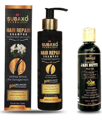 Herbal Hair Repair Shampoo 200 Ml & Ayurvedic Jadi Butti Hair Oil 100 Ml