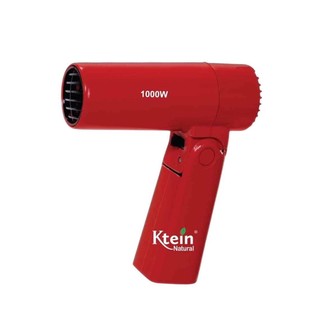 Ktein Mini Hair Dryer with Concentrator Nozzle - Compact & Lightweight 1000W