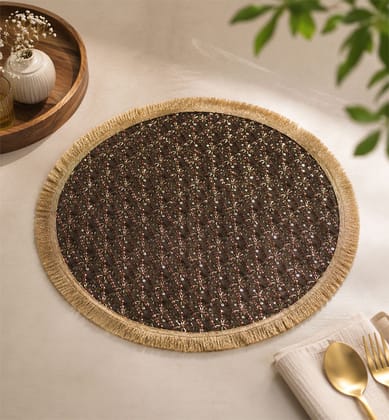 Handcrafted Zari Zardozi Cotton Table Mat