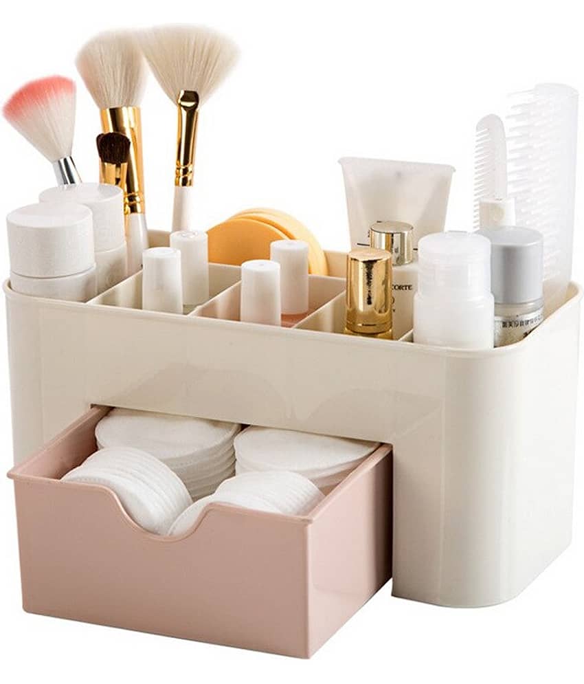 Tapixaa Plastic Cosmetic Make Up Organizer Drawer Stand Table Desktop Storage Space Saving