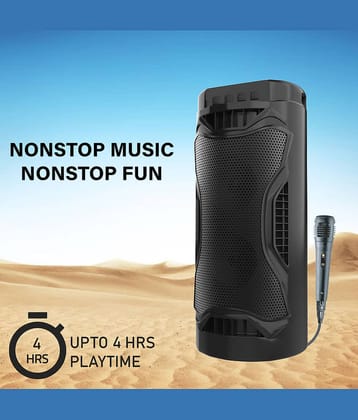 V WORTEX MOON 30 W Bluetooth Speaker Bluetooth v5.0 with USB,SD card Slot,Aux Playback Time 5 hrs Black