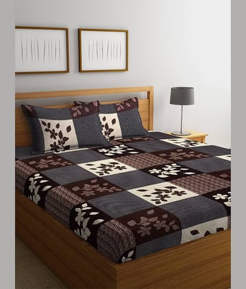 Fashion String Polyster Microfiber Double Bedsheet with 2 Pillow Covers