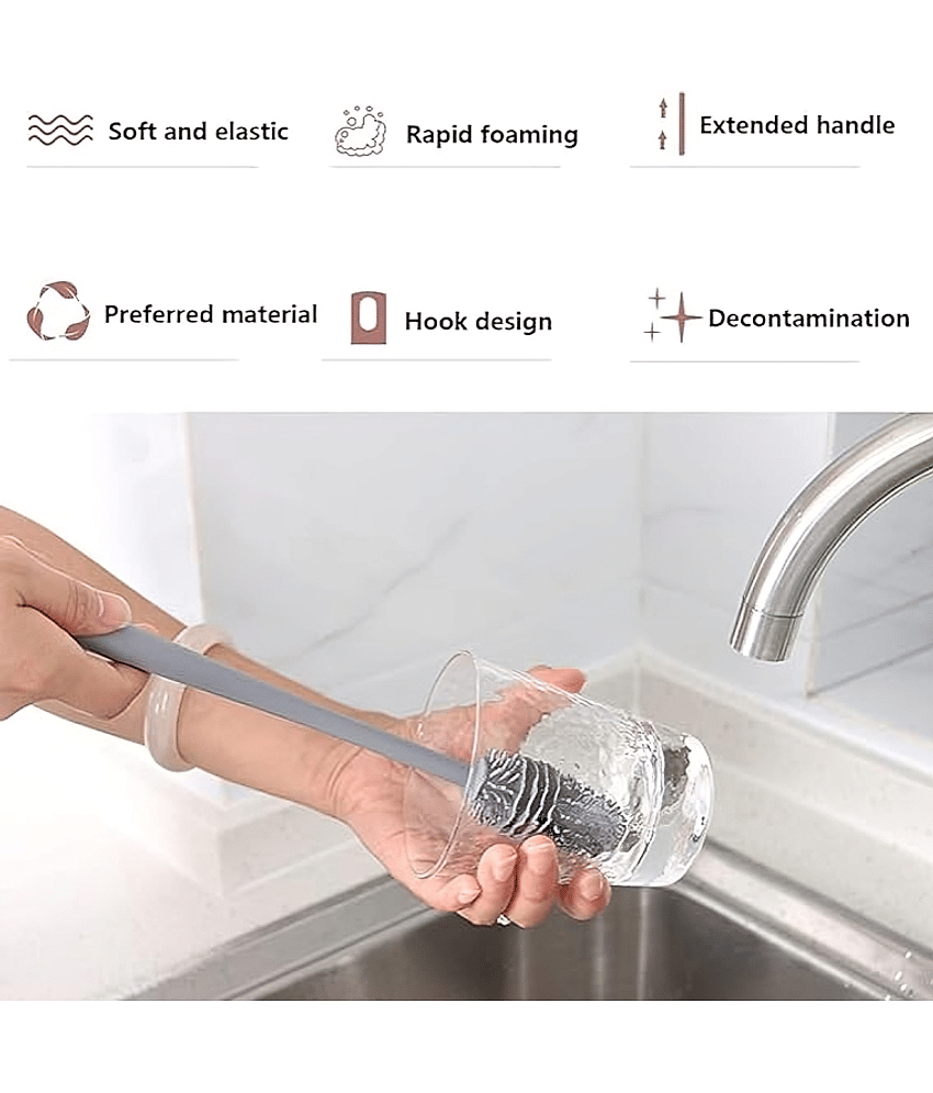 purple dust Straw Brush Bottle Cleaning Brushes