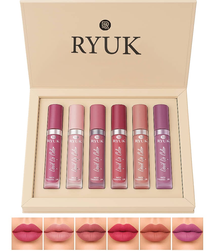 RYUK Nude Matte Waterproof Liquid Lipstick ( Pack of 6 )