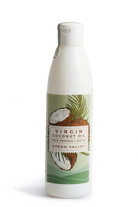 Green Valley Cold Pressed 100% Pure and Natural Virgin Coconut Oil, HDPE Bottle 250ml