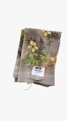 Elegant Ash Color Saree Set with Blouse