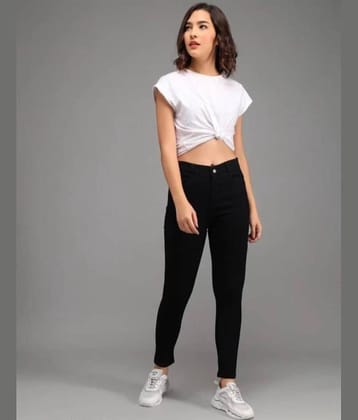 9x denims Women's Skinny Fit High-Rise Jeans ( Black )