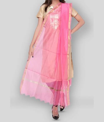 Apratim Pink Chanderi Dupatta