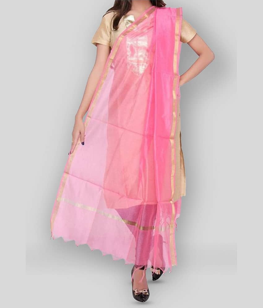 Apratim Pink Chanderi Dupatta
