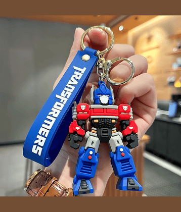 Cute And Stylish Transformer Robot 3D Rubber Keychains Optimus Prime Gifting Keychain Key Chain