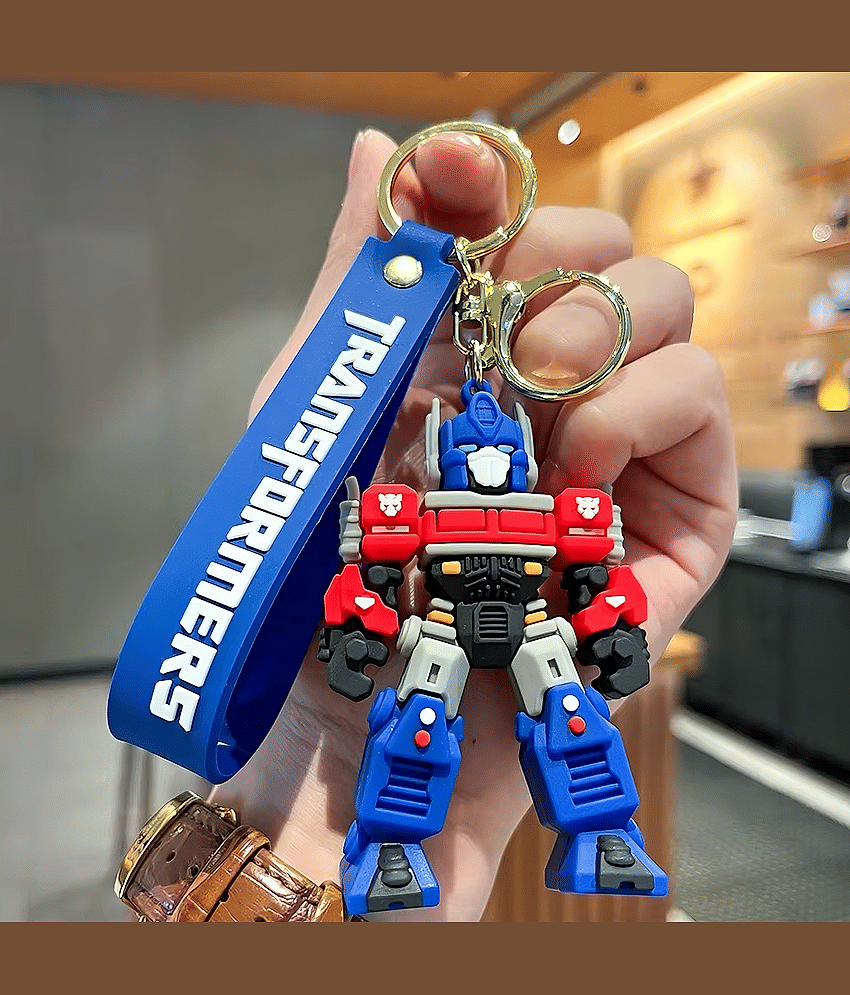 Cute And Stylish Transformer Robot 3D Rubber Keychains Optimus Prime Gifting Keychain Key Chain
