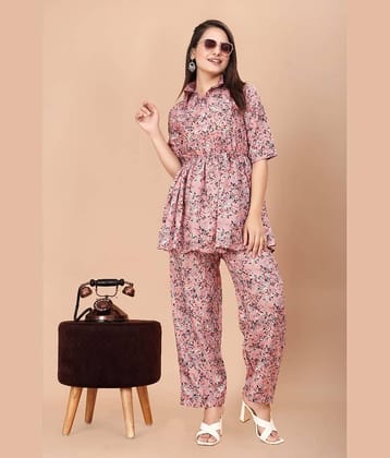 KAHARA Women Printed Top With Palazzos Co-Ord Set ( White )