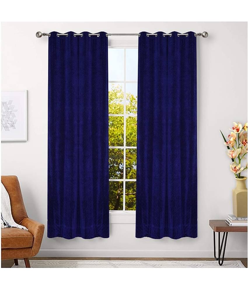 Veronica Deco Set of 2 Door Blackout Room Darkening Eyelet Poly Cotton Curtains Mustard