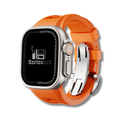 Luxury Richard Miller Butterfly Lock Sports Bands By iSerieshub Comaptible For iWatch-49 - 45 - 44 - 42MM / Orange