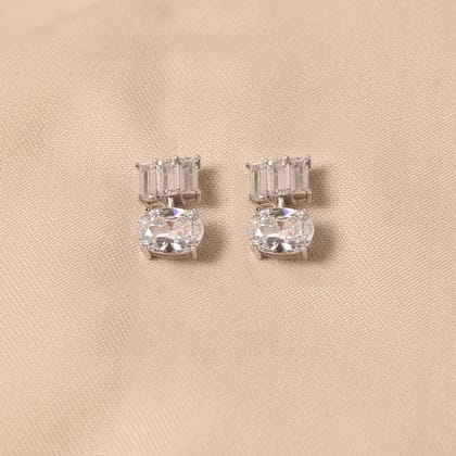 Stand in Oval Earrings