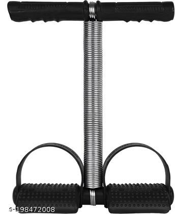 Tummy Trimmer Single Spring Ab Exerciser Fat Burner for Men & Women Ab Exerciser (Black) Pack of 1