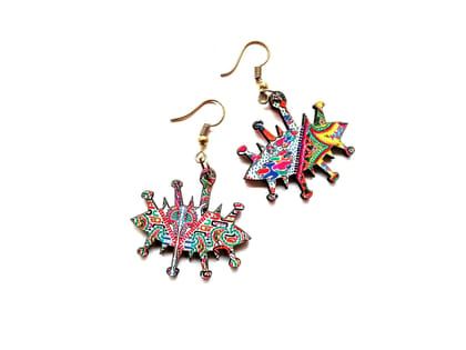 Artwork Wooden Earrings - Quirky Earrings in assorted Artworks\
