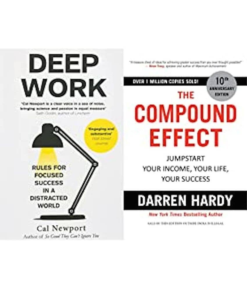 Deep Work: Rules for Focused Success in a Distracted World + The Compound Effect (Set of 2 books)