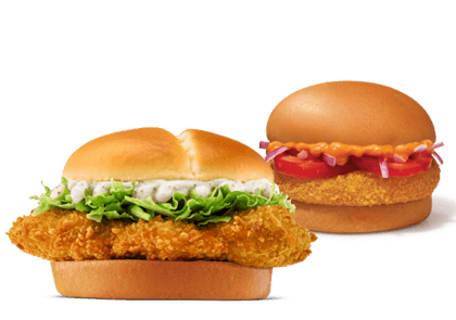 Mc Crispy Chicken Burger + McAloo Tikki