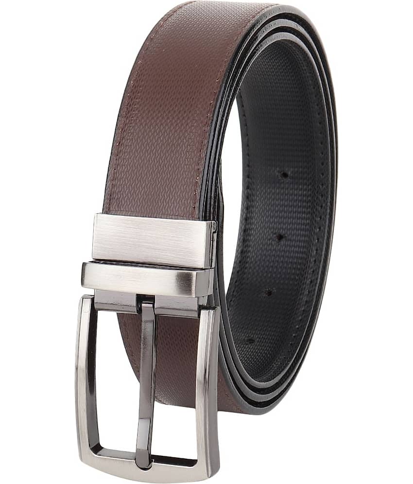 SILKSHOPPING - Brown Synthetic Men's Reversible Belt ( Pack of 1 )