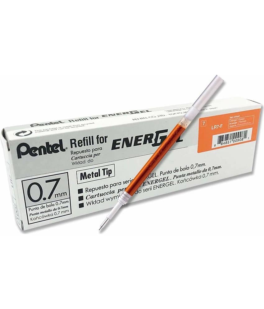 Pentel Pentel Energel Refill 0.7Mm Gel Pen Refill (Pack Of 20, Orange)