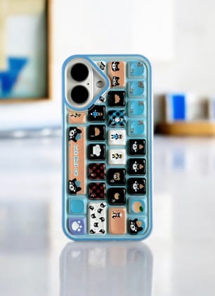 Blue Kawaii Keypop Case for iPhone 16