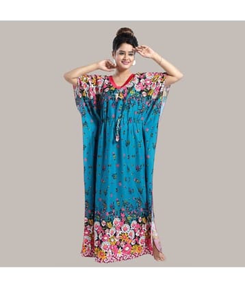 Gutthi - Pink Satin Women's Nightwear Kaftan Night Dress ( Pack of 1 )