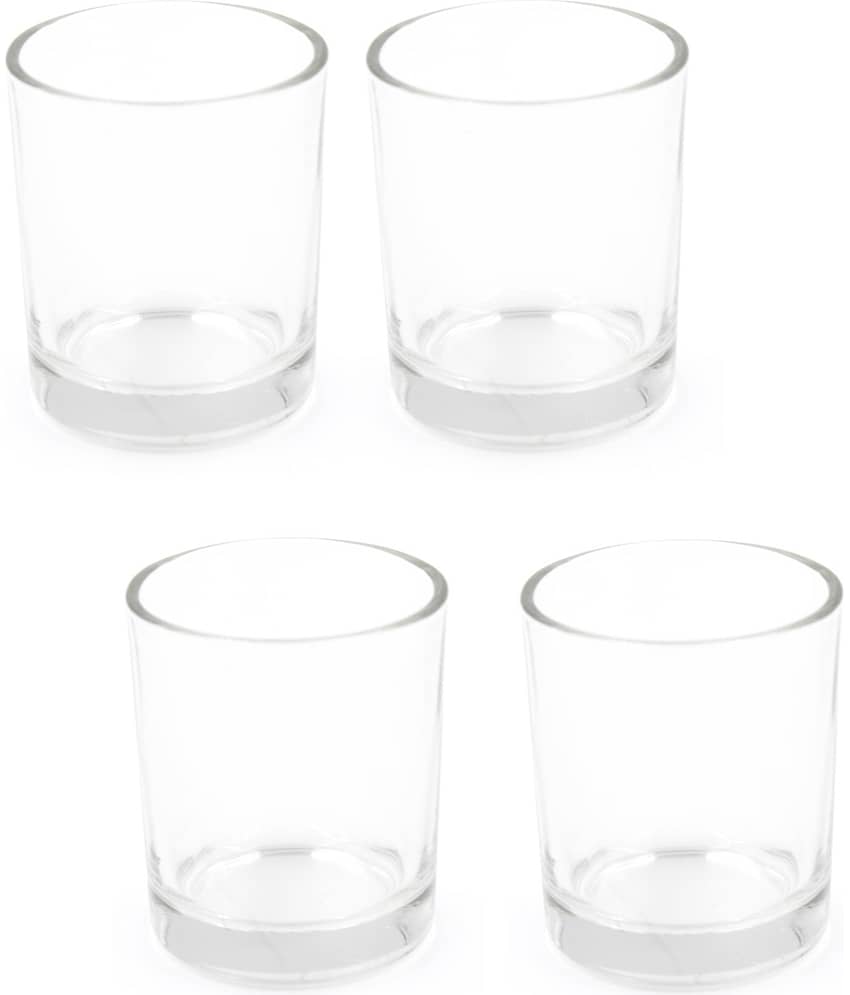 Green plant indoor Glasses Set of 4 PCS Glass Plain Shot Glasses 40 ml ( Pack of 4 ) Transparent
