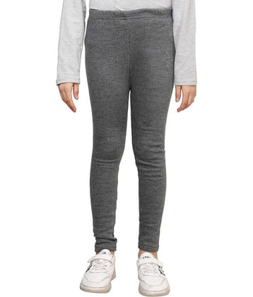 IndiWeaves Pack of 1 Girls Woollen Leggings ( Grey )