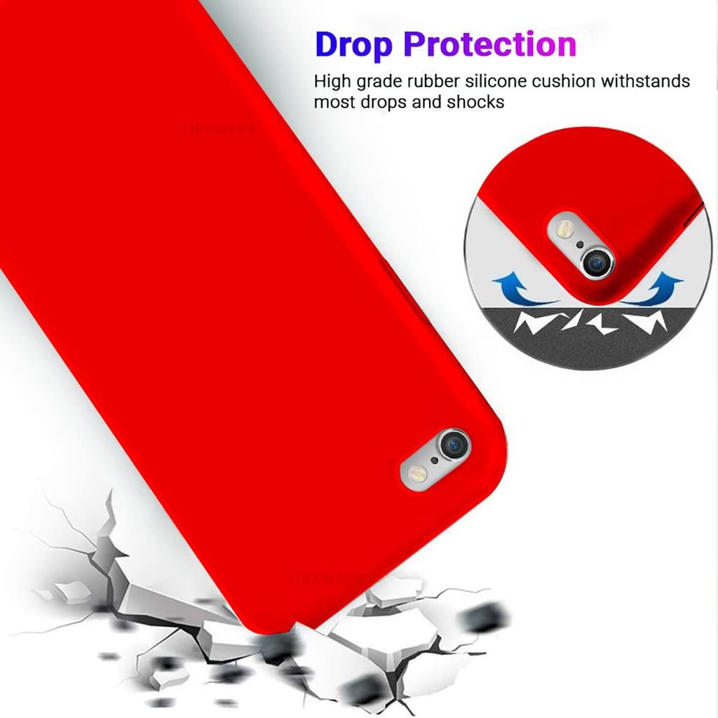 LIRAMARK Liquid Silicone Soft Back Cover Case for Apple iPhone 6 Plus / 6S Plus