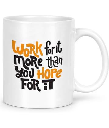 Idream Quote Printed Ceramic Coffee Mug 1 Pcs 330 mL